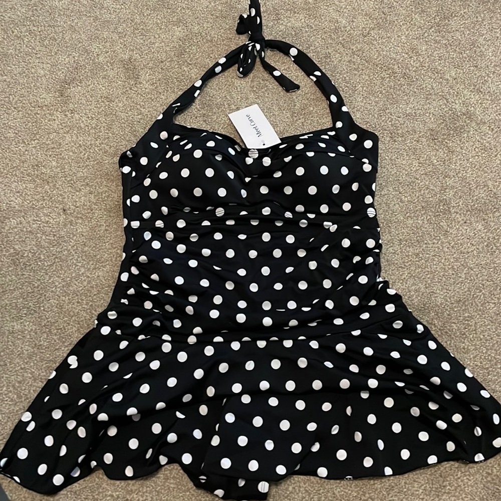 Polka dot swimsuit one piece